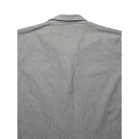 Nautica Green Striped Short Sleeve Seersucker Pajama Top Sleep Shirt Size L - Picture 10 of 13